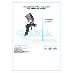 PACK PISTOLA VERNICIATURA D.1,8 SERBATOIO SUP. 1 KG