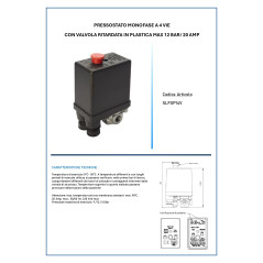 PRESSOSTATO MONOFASE A 4 VIE